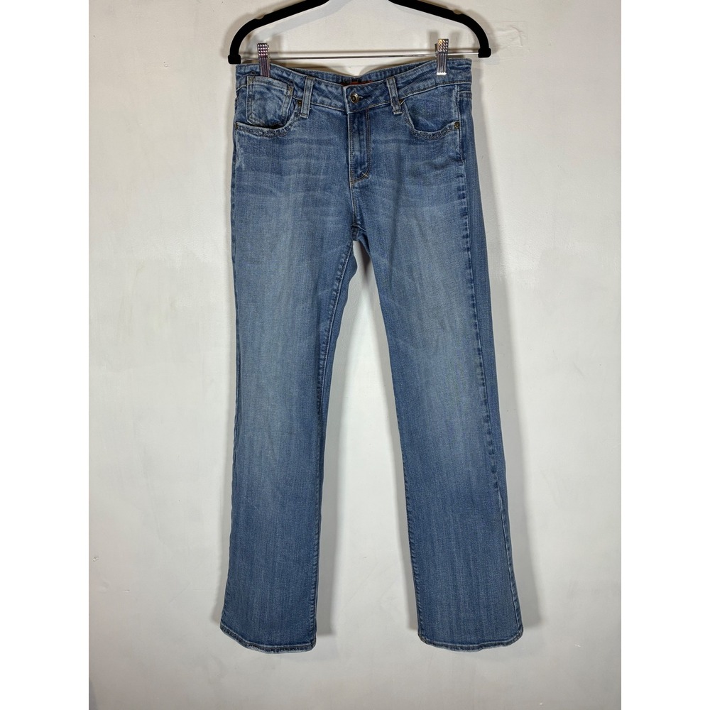 Vintage Vigoss Jeans 31 Y2K Low Rise Bootcut Light Wash Distressed Stretch Denim